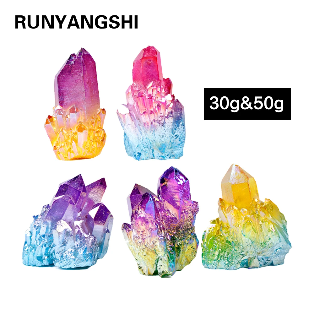 Натуральный кристалл кварца Цвет Кластера минеральной с лечебным действием