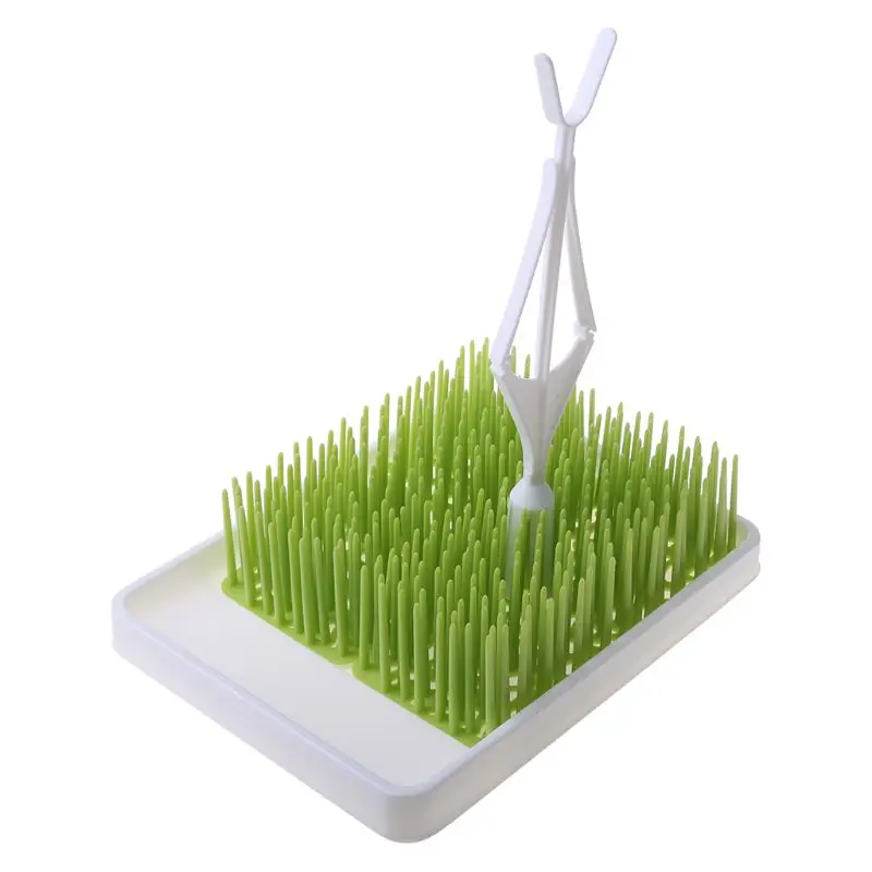 

MOLD Baby Bottle Countertop Drying Rack Creative Lawn Shape Utensils Drying Holder