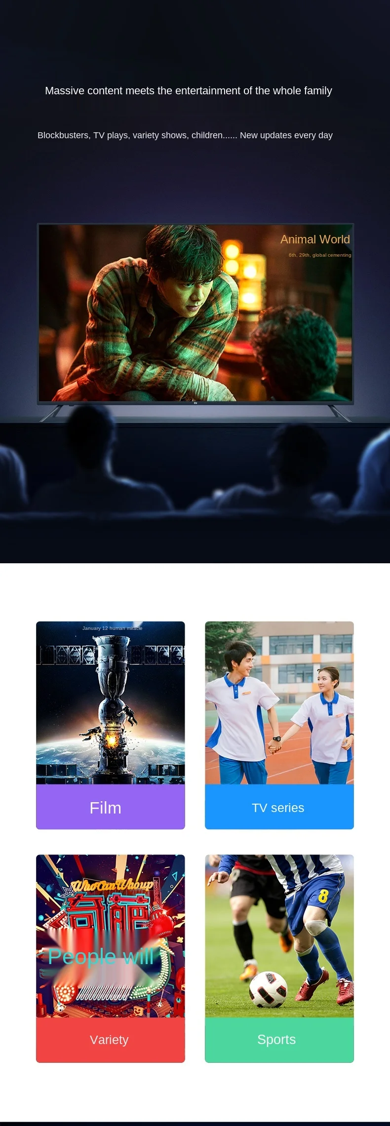 

zq 4a70-Inch Ultra-Large Screen TV 4K HD LCD LED Screen Network Home
