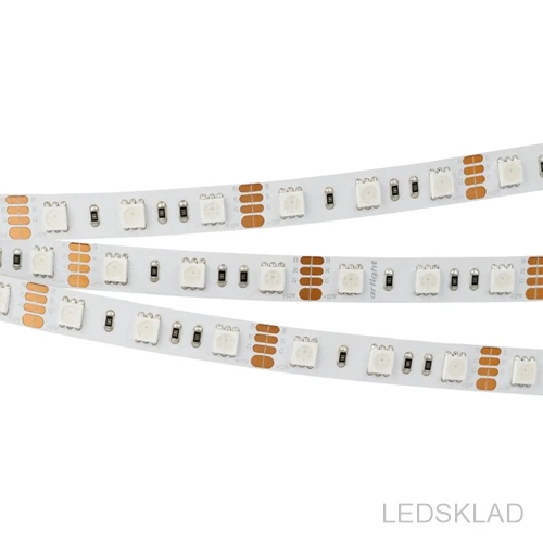012340(B) Лента RT 2 5000 12V RGB 2x (5060 300 LED LUX) (ARL 14.4 Вт/м IP20) 5м. Arlight|Новизна освещения| |