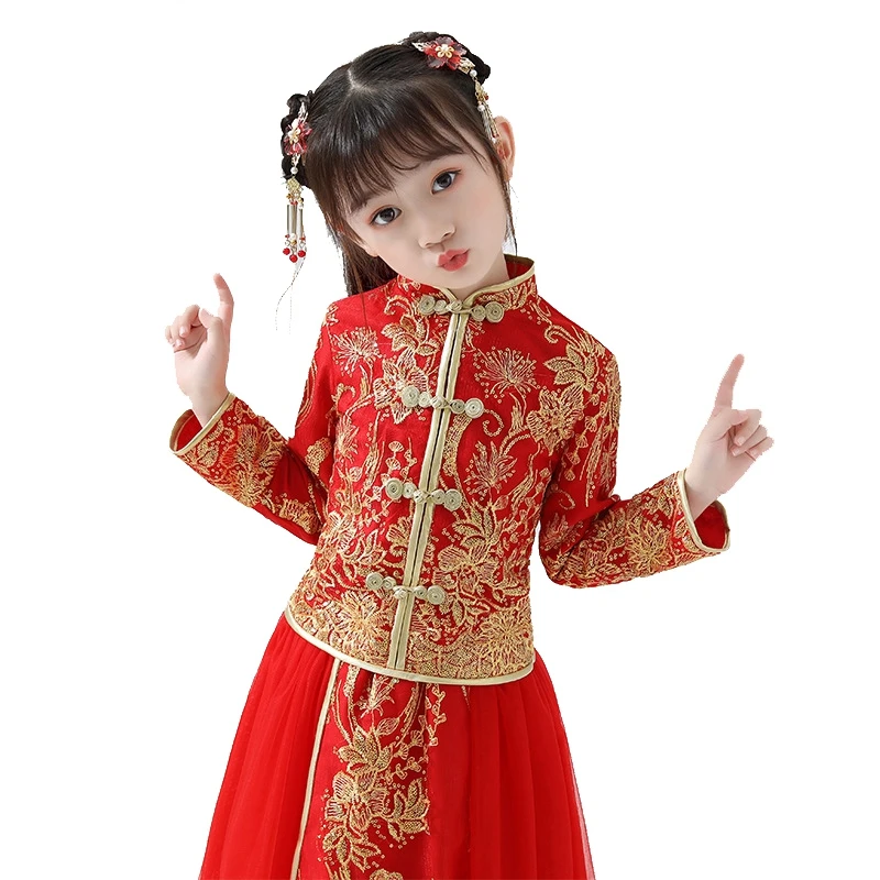 Китайские традиционные платья с вышивкой в старинном стиле новогоднее платье