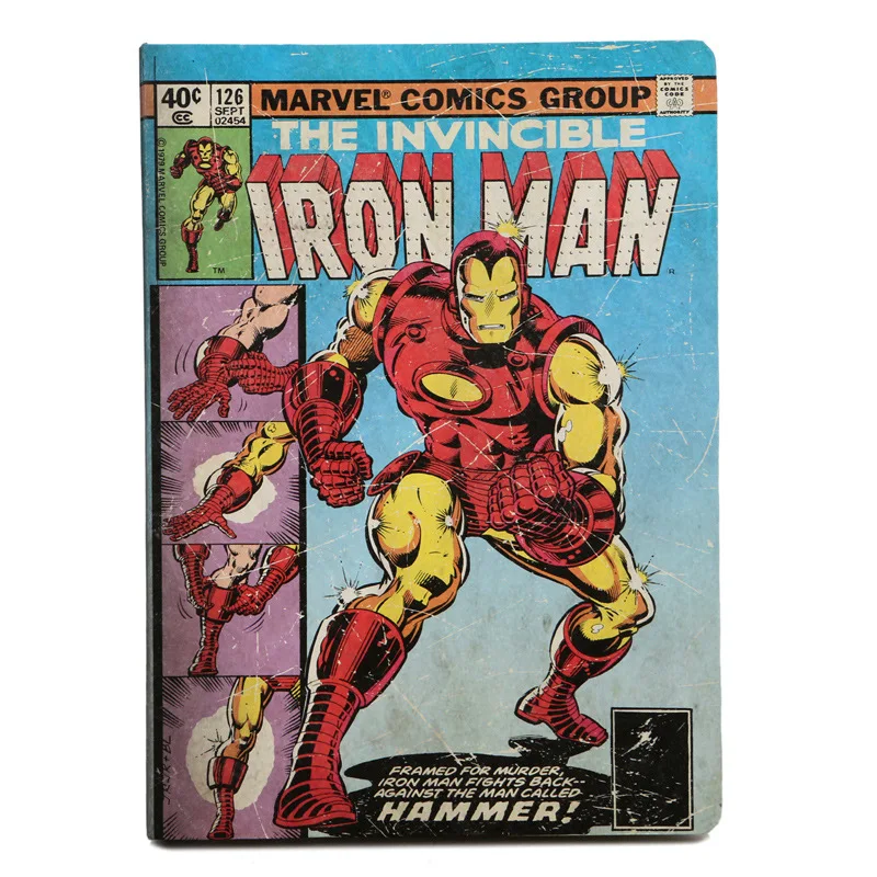 Ironman Marvel Ретро комикс складной книжный светильник светодиодный перезаряжаемый книжный светильник Халк Человек-паук Железный человек Тор рейтеон Antman Booklamp подарки - Emitting Color: Ironman