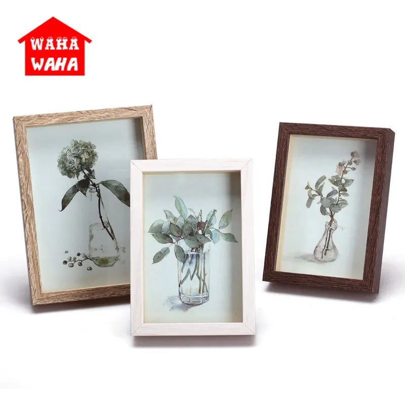 Современная фоторамка из твердой древесины простая деревянная прямоугольная