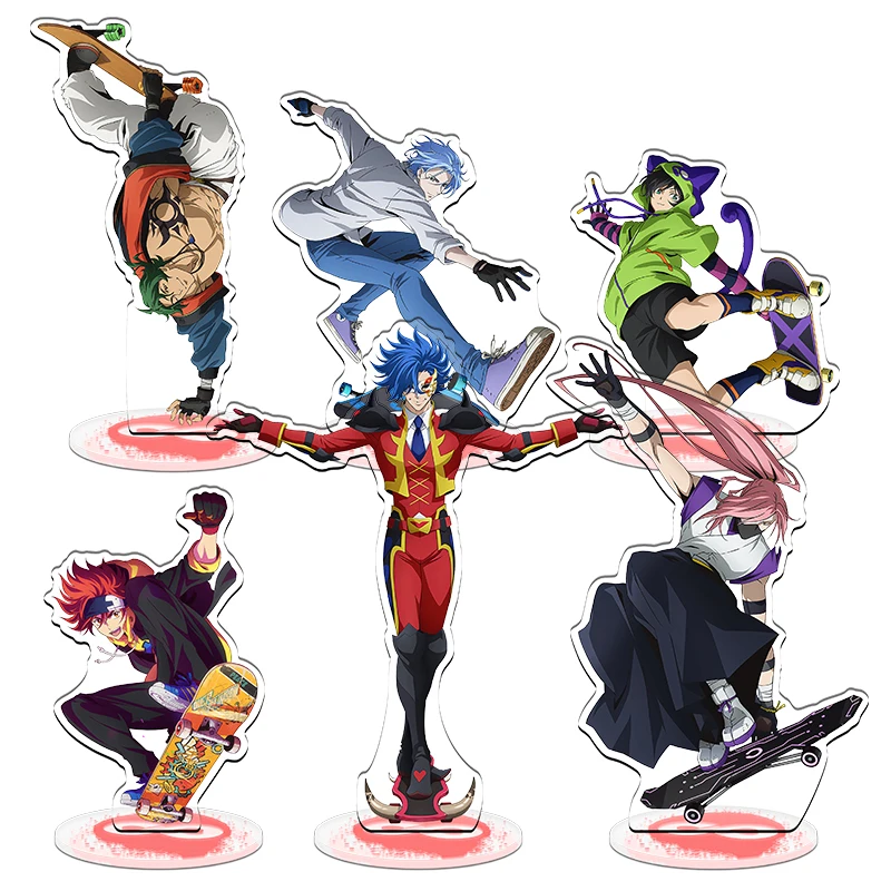 

Аниме SK8 the Infinity SK EIGHT LANGA REKI MIYA JOE вишневый цвет фигурка на акриловой подставке модель настольная игрушка кулон брелок