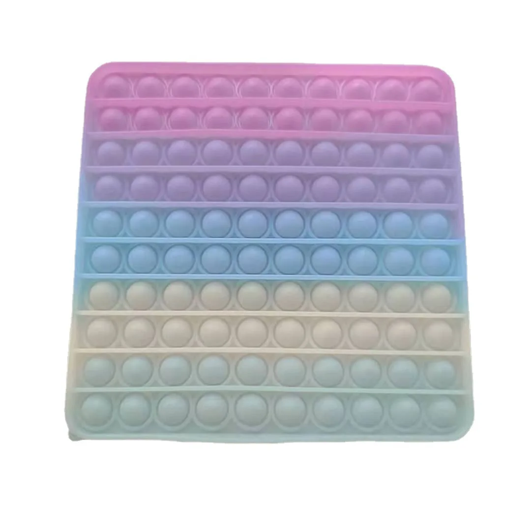 

20cm Funny Pop Fidget Toys Push It Rainbow Gradient Color Bubble Antistress Toys For Adult Children Relieve Autism Sensory Toy