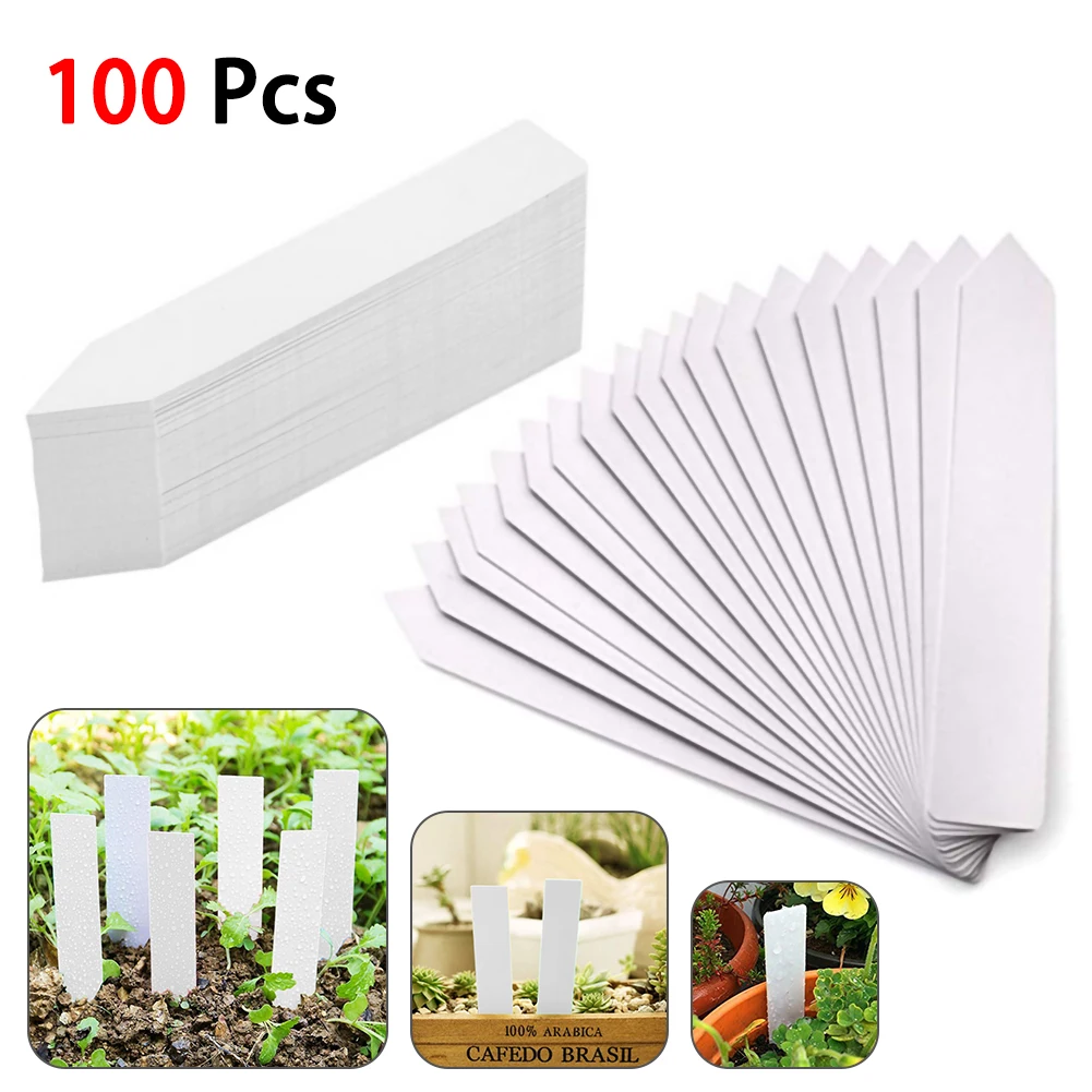 

100 PCS Horticultural Label Inserting Ground Card, Used for Plants, Fruits,Gardens,Potted Plants,Plastic Labels, SortingTools