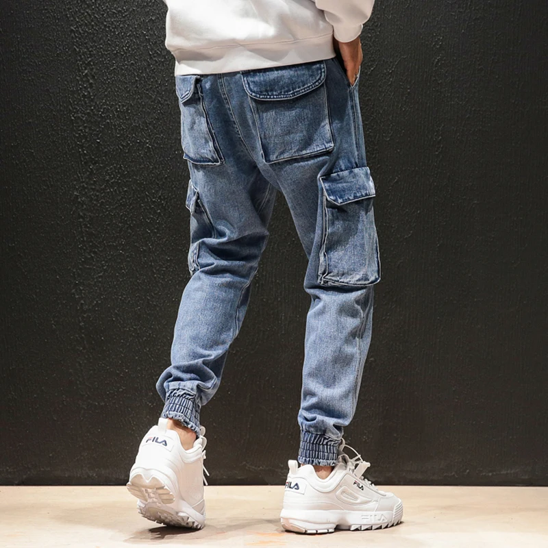 Джинсы карго FAVOCENT мужские джинсовые повседневные брюки султанки из денима с