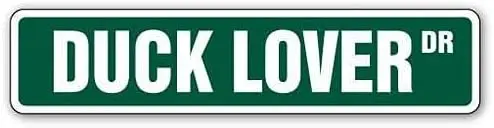 

Metal Signs,Road Street Sign,Thick Tinplate Print Poster,DUCK LOVER animal bird lovers birds signs Wall Decor,