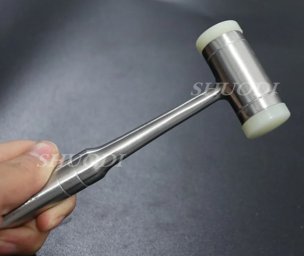 1 Set Mallet Стоматологические зубы кость хирургический инструмент извлечения костный молоток со сменными тефлоновыми вставками многоцелевой зубной имплантат - Цвет: 1 Set Mallet