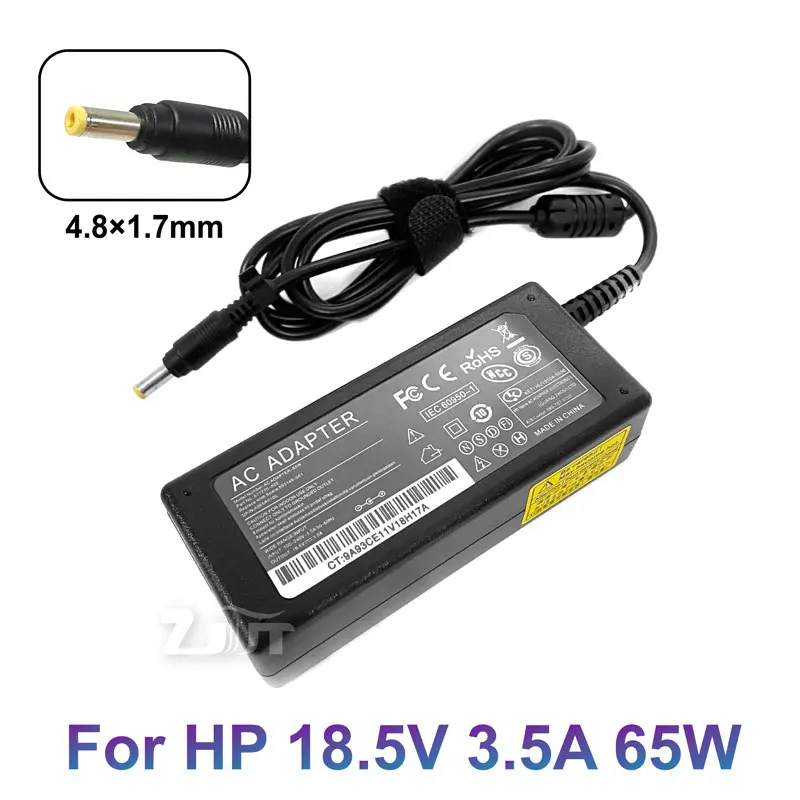 

18.5V 3.5A 4.8*1.7mm 65W AC Power Laptop Charger Adapter For HP Compaq 6720s 500 510 520 530 540 620 625 V3000 pavilion dv4000