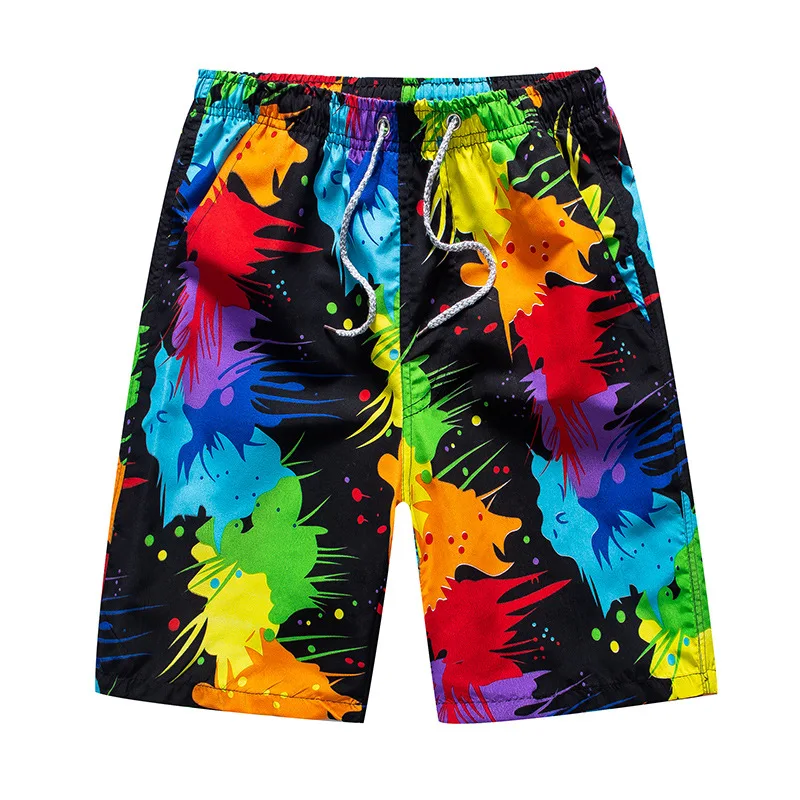 Быстросохнущие мужские цветные шорты с цветочным рисунком для серфинга пляжные