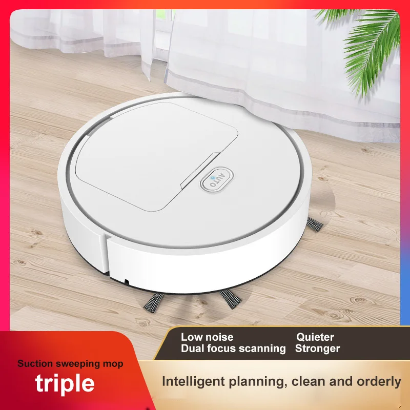 Automatic Robot 3-In-1 Smart Wireless Sweeping Vacuum Cleaner Dry Wet Cleaning Machine Charging Intelligent Home | Дом и сад