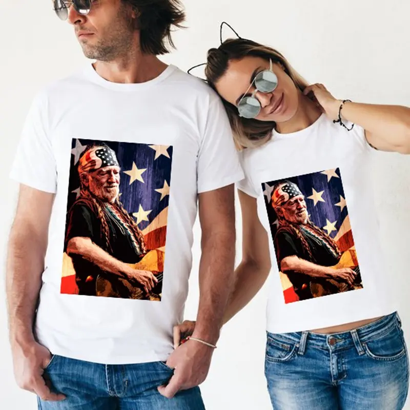 Willie Нельсон Футболка Флаг графика футболки женщин 2020 Мода harajuku рубашка уличная
