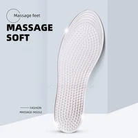 silicone gel insoles soft massage full foot pad elastic sports running walking shock absorption leisure self adhesive insoles