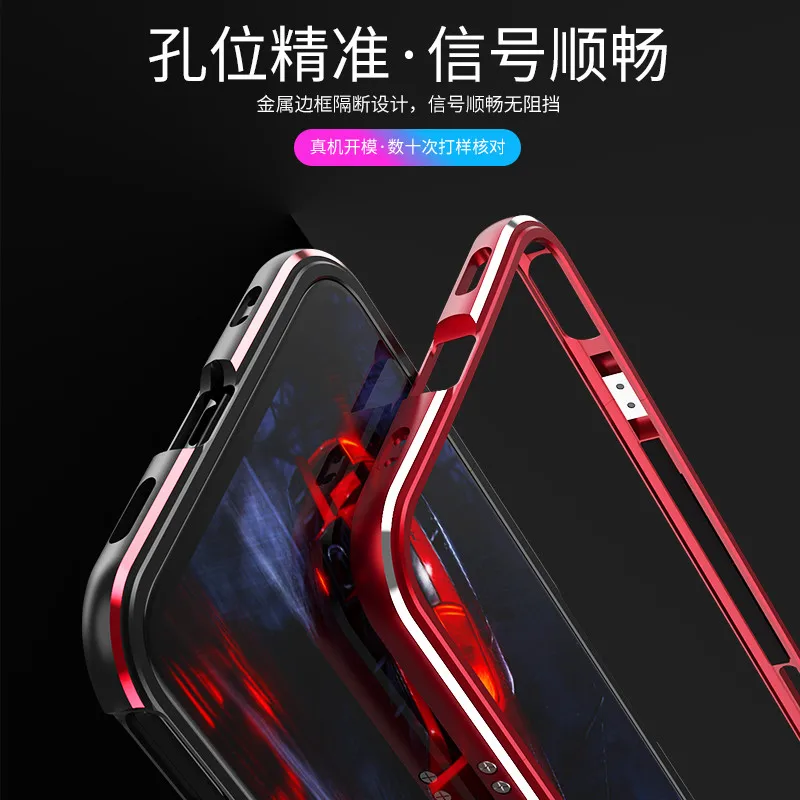 

For Nubia Red Magic 6 Pro Case Metal Bumper Aluminum Frame Phone Cover NubiaRed Magic 6 5 5G Shockproof Case add Metal lens film