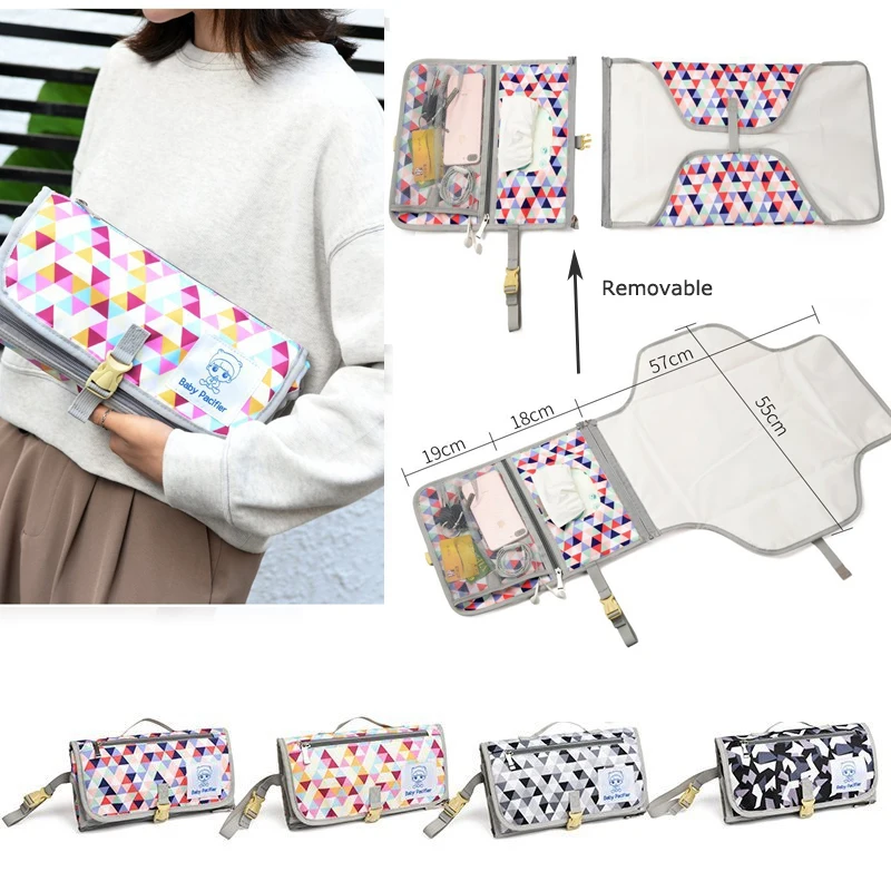 

Portable Foldable Baby Changing Pads Washable Waterproof Mattress Reusable Travel Baby Stroller Bag Diaper Storage Mommy Bag