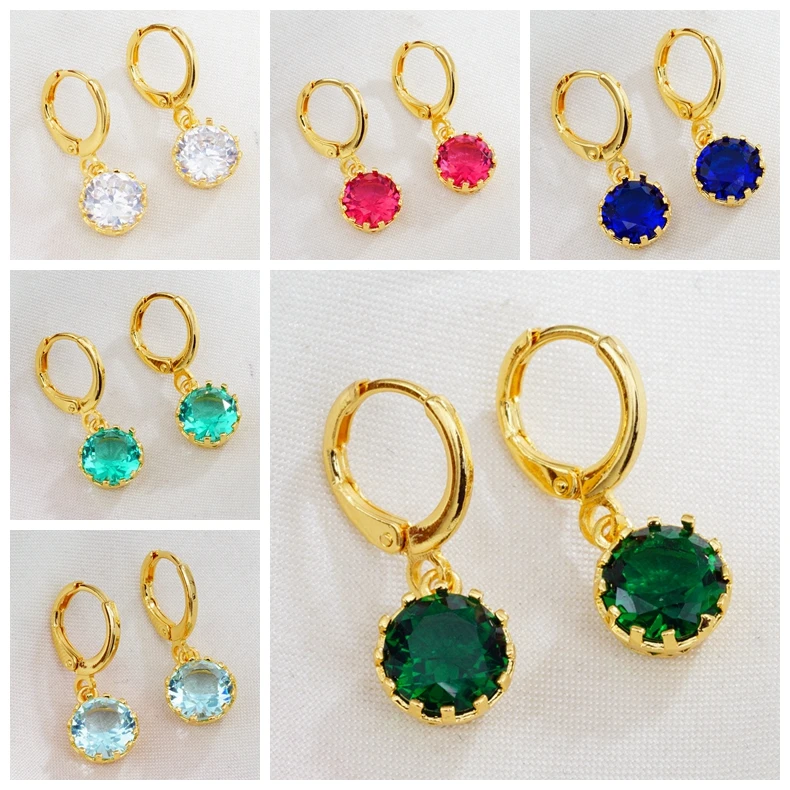 30 стилей Мода круглой формы кубического циркония с болтающимися частями кольца