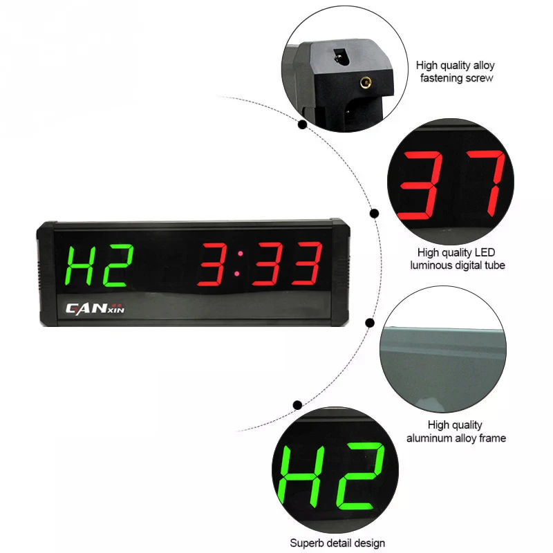 

[Ganxin]4" Plus Multifunctional High Quality Customized design Led Fitness Digital Timer gym timer Made in China