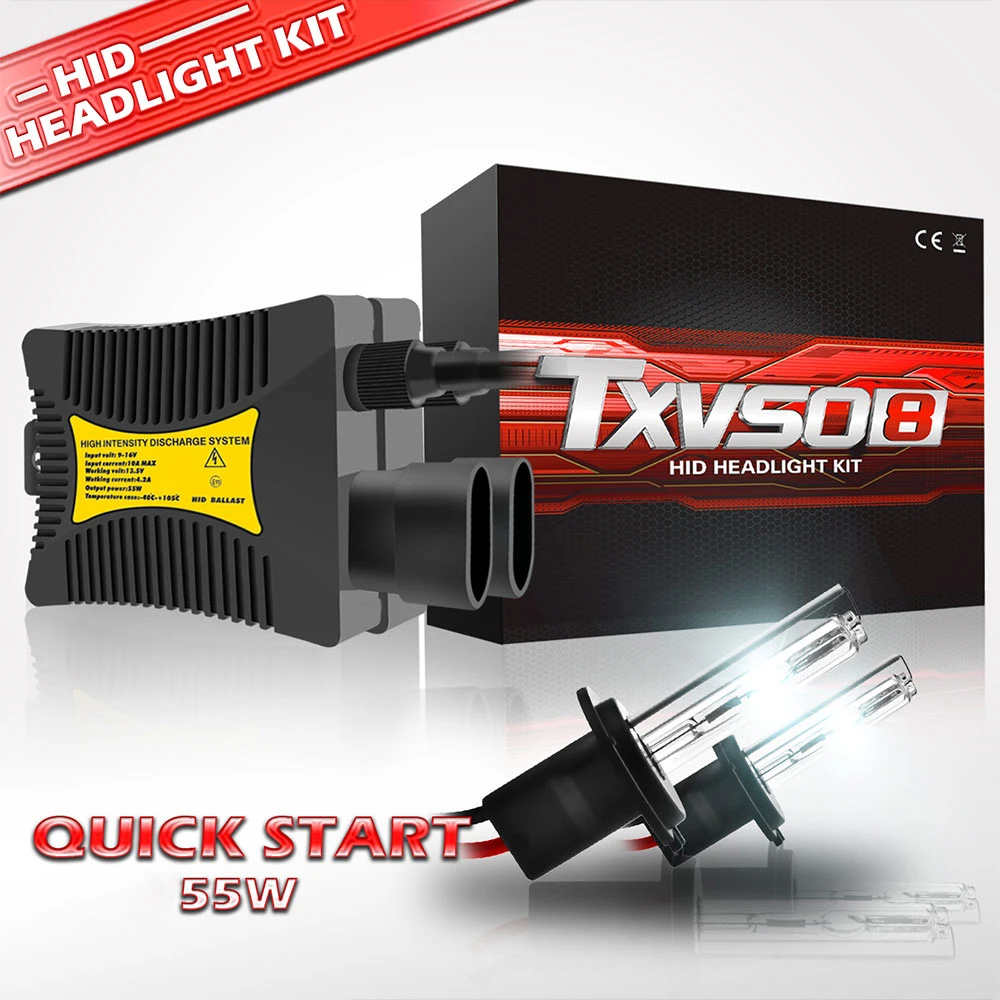 TXVSO8 Universal Xenon H7 55W 12V Car Headlight Bulbs HID Kit H1 H3 H4 H8 H9 H11 H13 H27 9004 9005 HB3 9006 9012 5202 Lamps 2020