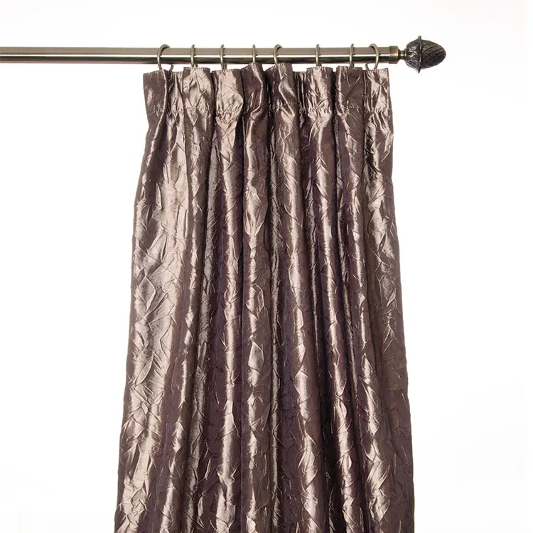 

Hot sales 100% Polyster decoration Curtains For window Daylight Crinkle Fabric Luxury Living room bedroom made to measure estore