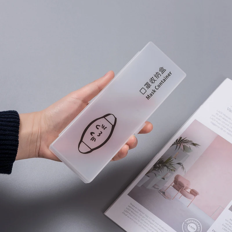 Мультфильм переносная маска ящик для хранения матовый Пластик Маска Для