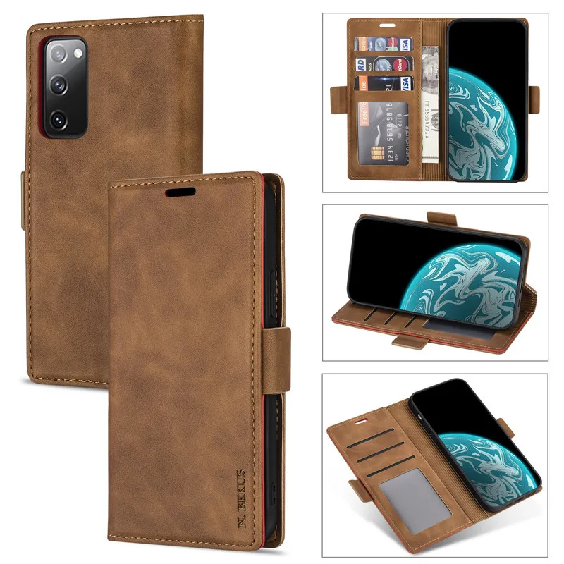 

Leather Case for Samsung Galaxy A7 A6 Plus 2018 J4 Plus J6 Prime A5 2017 J330 J5 J7 Pro Wallet Flip Card Slots Stand Phone Cover