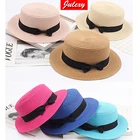 Новая весенне-летняя Соломенная Панама 19 цветов шляпа в британском ретро-стиле в европейском и американском стиле с бантом пляжная шляпа от солнца