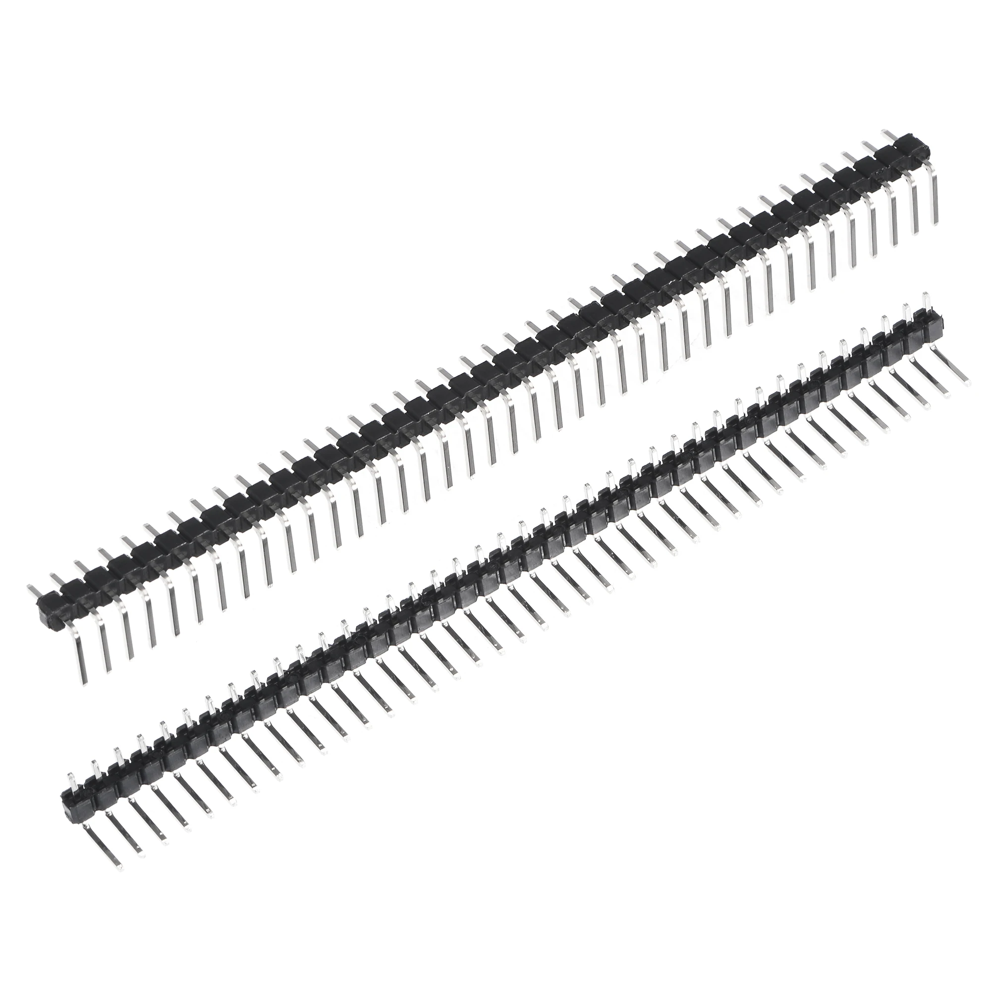 

Uxcell Right Angle Header Pin 40P 1 Row 2.54mm Pitch Silver Tone Pin for PCB 24 Pcs