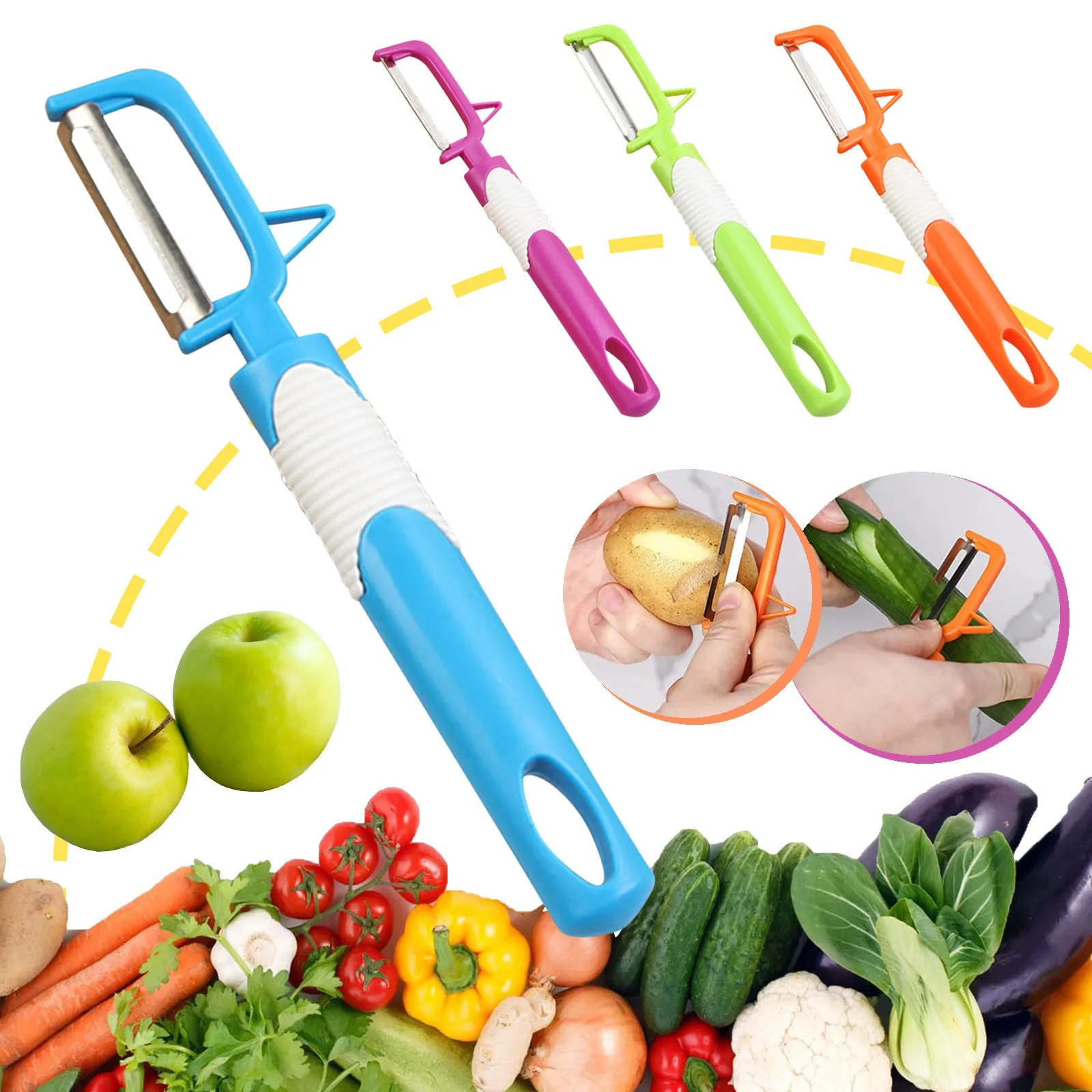 1 шт. 2 в Овощечистка цитрусовый лимонный из нержавеющей стали для моркови и