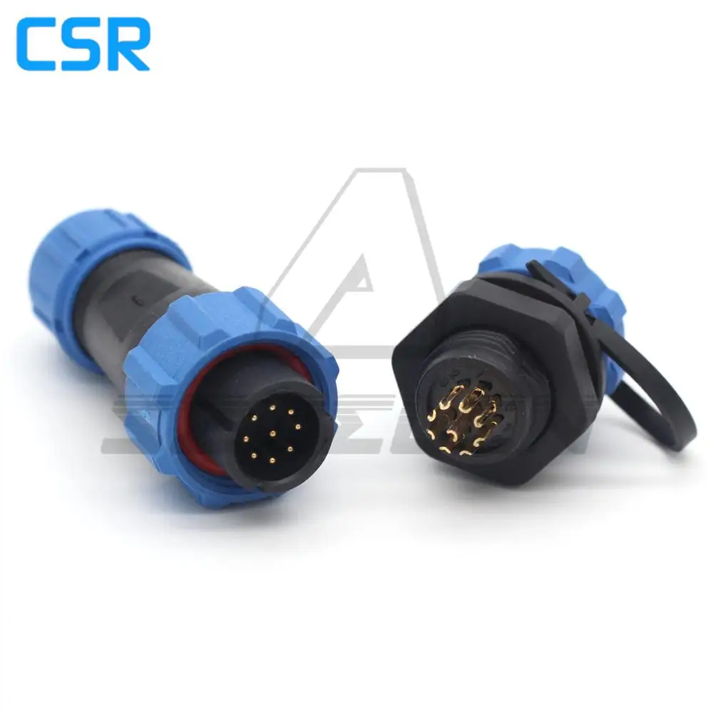 SP13 водонепроницаемый 9 контактный разъем и розетка (папа) (Гнездовой)