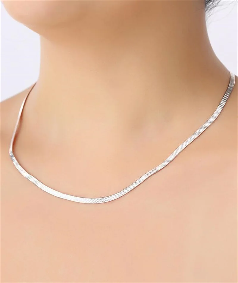 Ожерелье чокер из серебра 925 пробы для женщин ручной работы оригинальное