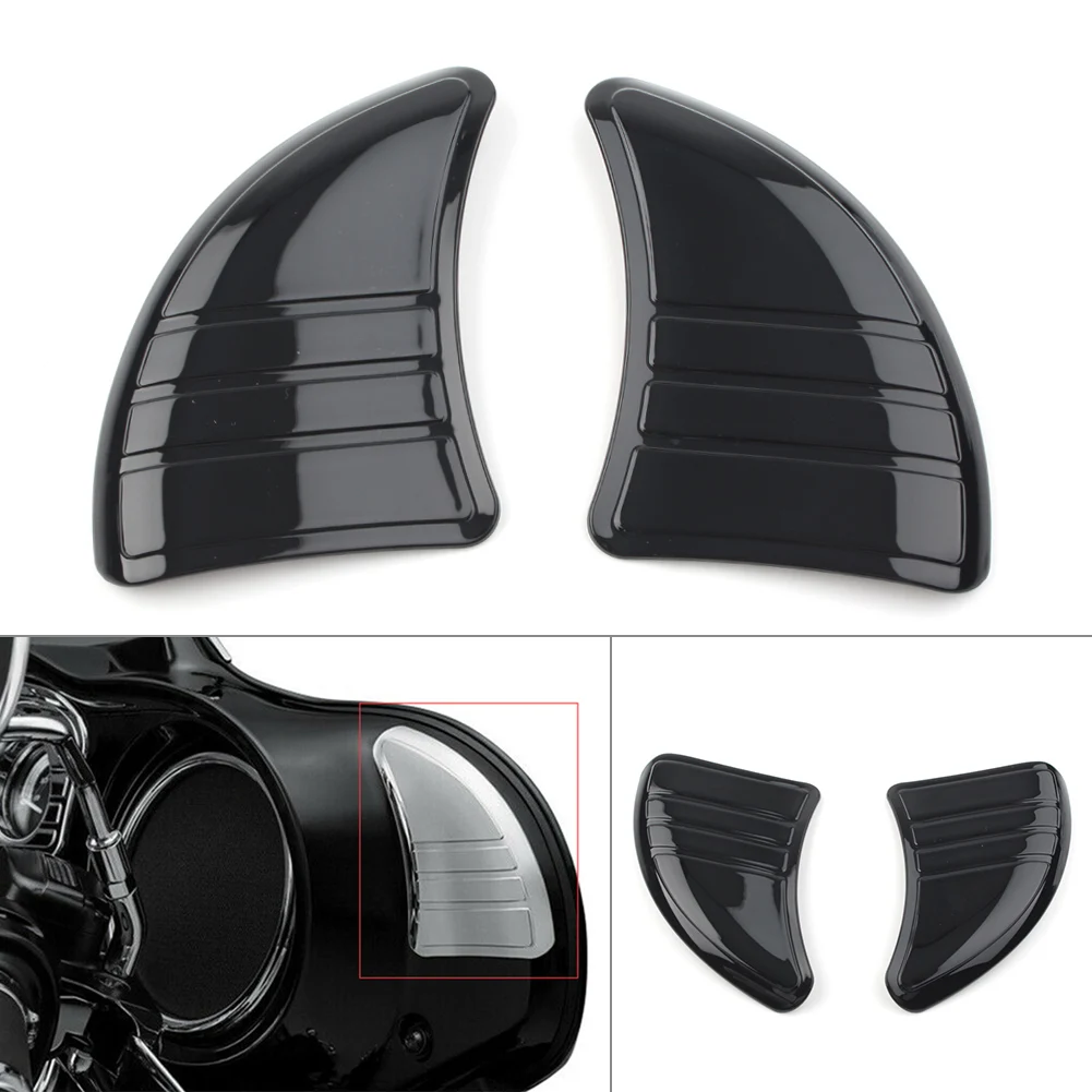 

Черный трехстрочный внутренний обтекатель из АБС-пластика для мотоцикла, зеркальные заглушки для Harley 2014 2015 2016 2017 Touring Glide