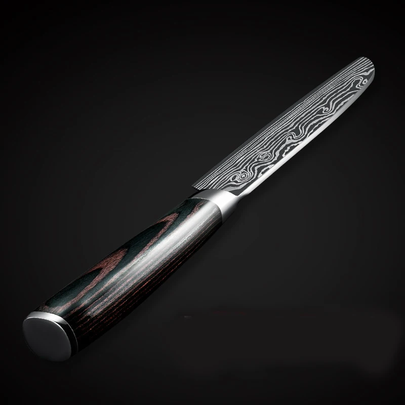 Нож для фруктов Sande лазерный дамасский зернистый нож три опции Подарочный