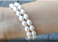 %e2%80%9ccharming double aaa 9 11mm akoya white pearl bracelet 7 5 8