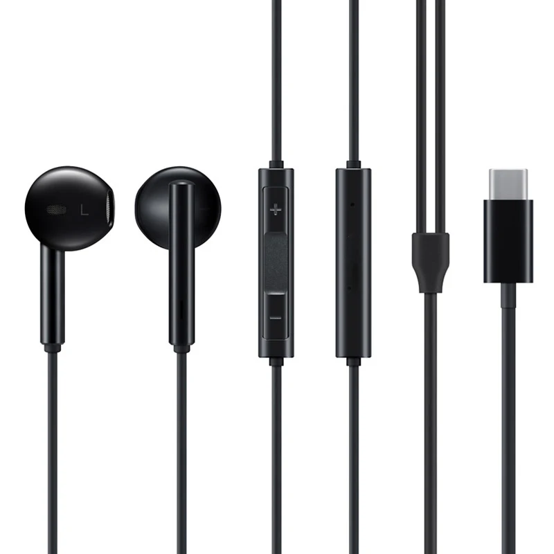 Для HUAWEI наушники usb type C CDLA Hearphone микрофон для HUAWEI P20 P30 Lite mate 10 20 30 Pro совместимый для Xiaomi для samsung - Цвет: Черный