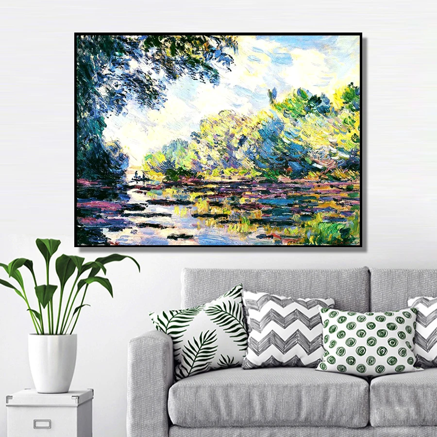 100% ручная роспись абстрактный Моне пейзаж картина маслом на холсте настенное