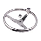 Рулевое колесо 15,5 дюйма из нержавеющей стали для Разрушителя, 3 Спицы, аксессуары для морской лодки, яхты, Каяка