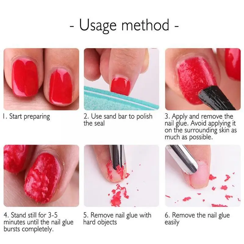 

Gel Makeup Remover Nail Polish Soaking Quick and Healthy Cleaning Tool Nail Art I2A3
