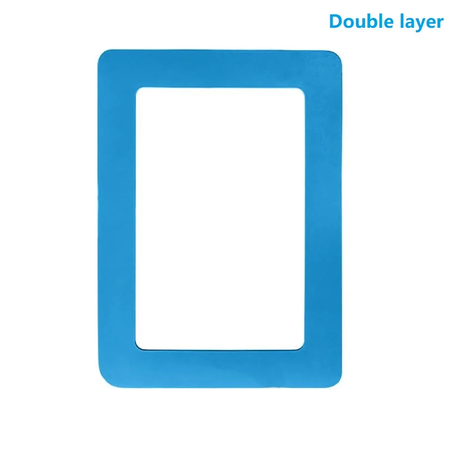 Blue Double layer Магнитная рамка из ПВХ 4 цвета Однослойная двухслойная фоторамка 5 6 7 10 дюймов современный Декор для дома магнитная фоторамка - Цвет: Blue Double layer