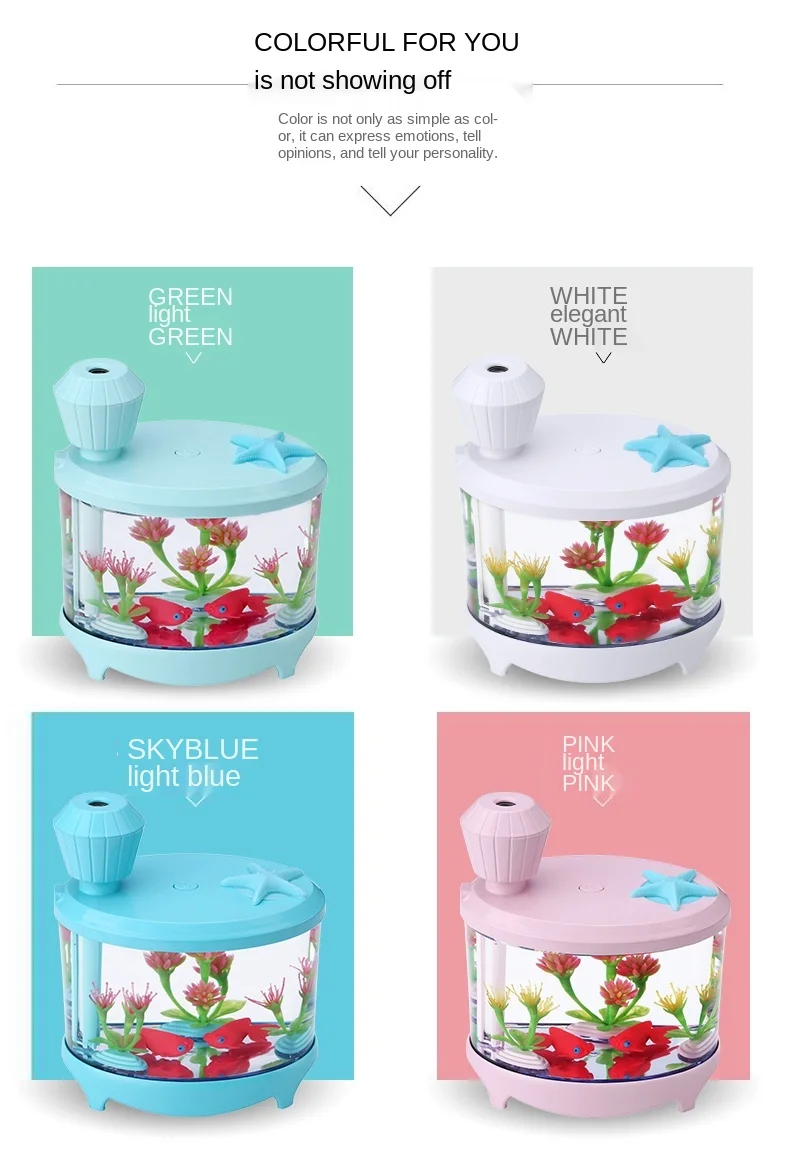

Mini cartoon humidifier, aromatherapy device, air humidifier, diffuser colorful lights car silent office bedroom aromatherapy