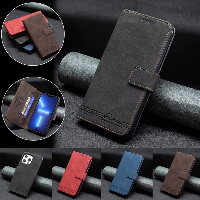 

Wallet Leather Magnetic Phone Case For iphone 13 12 Mini 11 Pro XS Max X XR SE 2020 8 7 Plus Flip Cover with Stand Card Slot