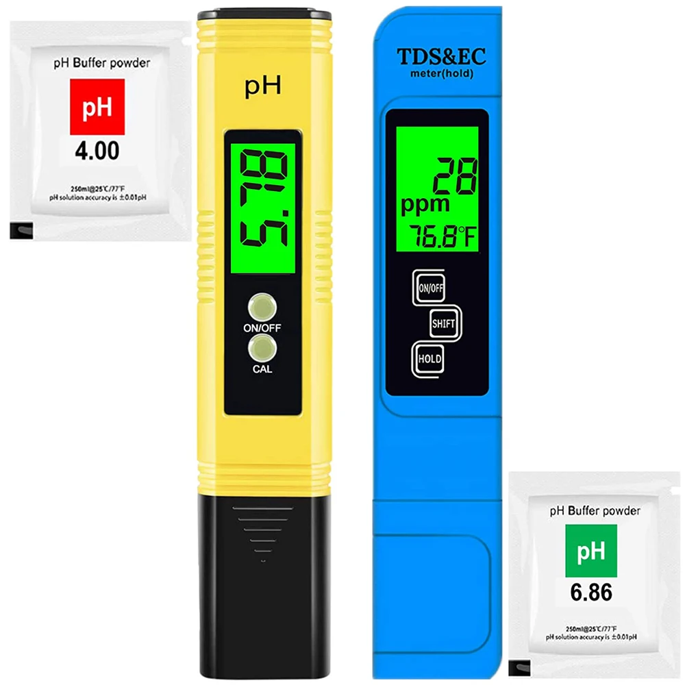 Цифровой тестер TDS Детектор проводимости EC PH метр Термометр Ручка Чистота воды