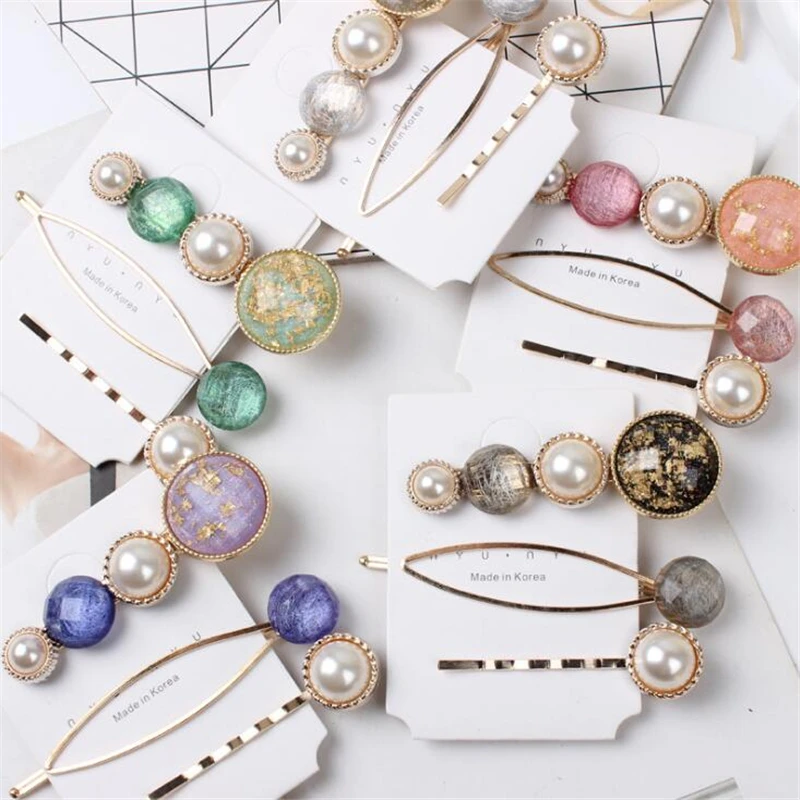 Женские шпильки для волос винтажные в Корейском стиле милые аксессуары 3