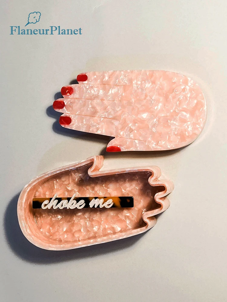 Шкатулка для безделушек и заколка ручной работы из ацетата с крышкой ювелирных