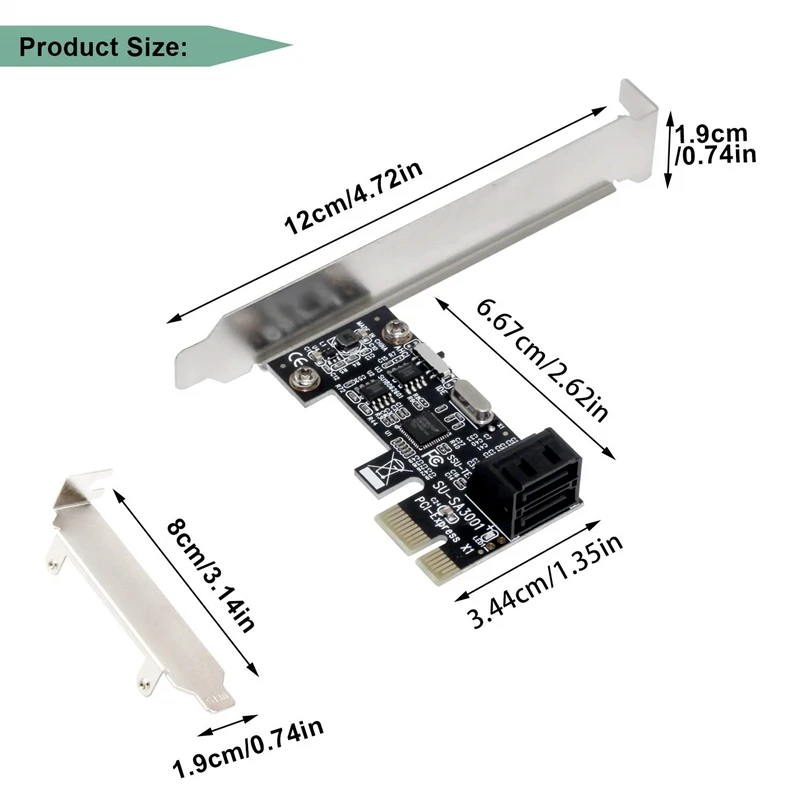 Плата расширения Pci E на Sata3.0 2 порта Mini Pcie Sata 3 0|Платы расширения| |
