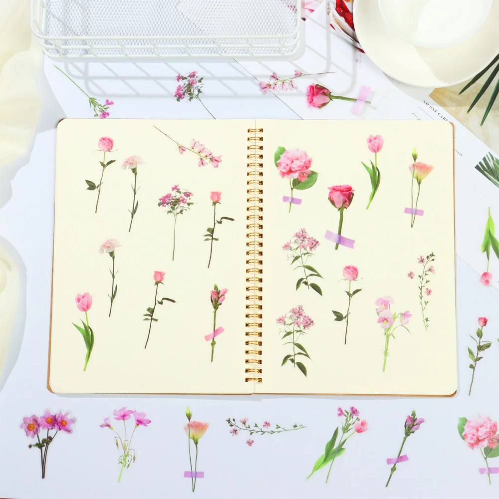 

40pcs/Set Flower Stickers Stationery Stickers flowers Diary Planner Decorative Mobile Scrapbooking DIY Craft Stickers Adhesive