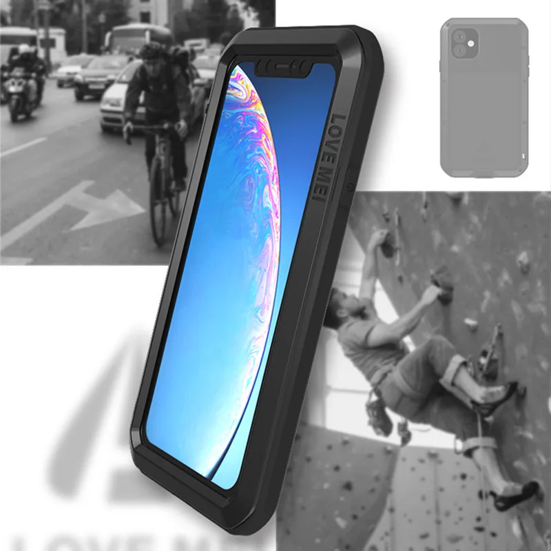 LOVE MEI Aluminum Dustproof Shockproof Phone Case For iPhone 11 Pro Max 2019 Heavy Duty 360 Full Protection Doom Armor Cover | Мобильные