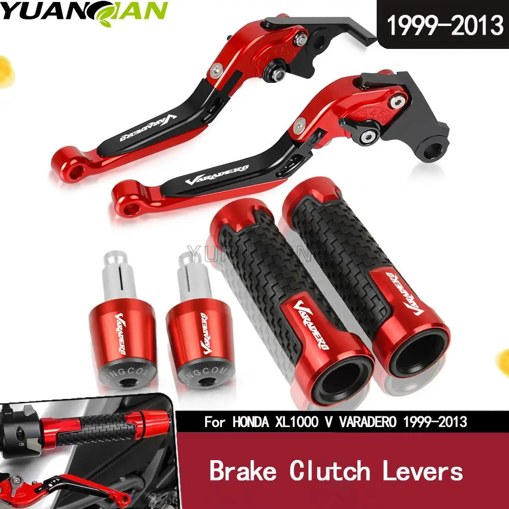 

Motorcycle Adjustable Brake Clutch Levers Handle Grips end Set For HONDA XL1000 V VARADERO 1999-2013 2012 2011 2010 2009 2008