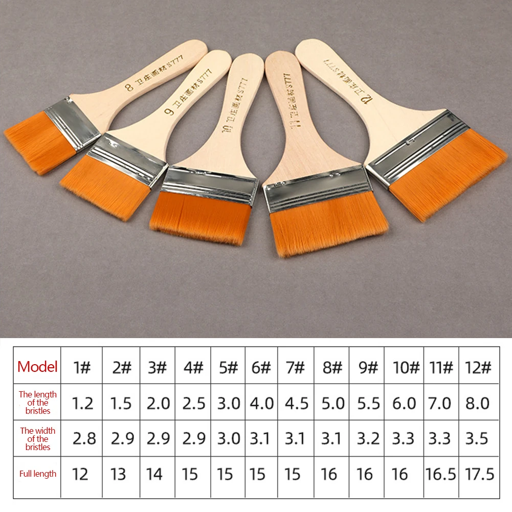 12 шт./компл. плоский нейлоновый деревянный держатель для ручек кисть масляной