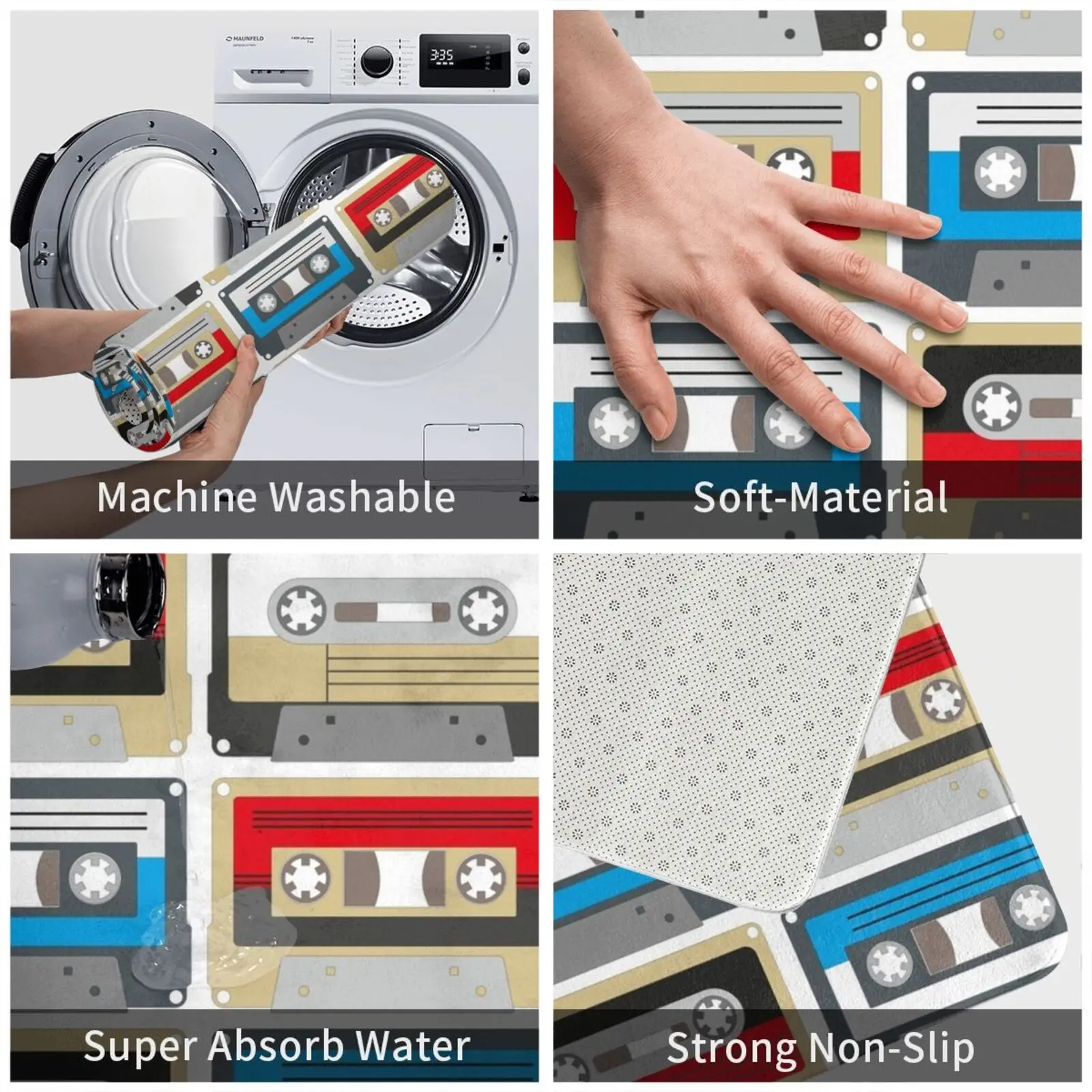 Кассетная лента с узором коврик для входной двери ванной Тэйлор качественные